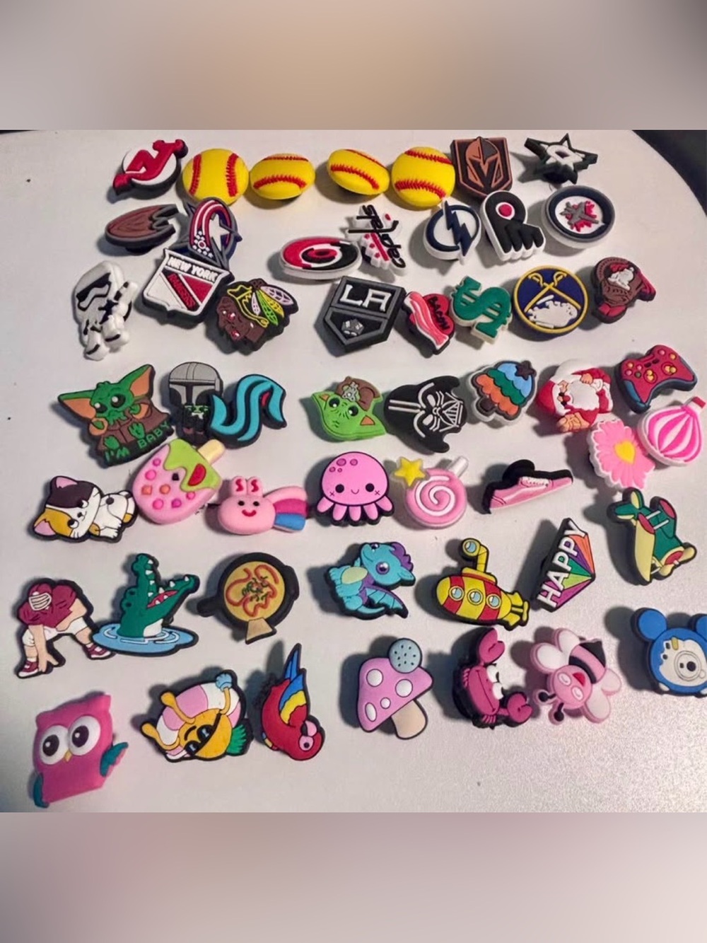 Croc charm bundle- sports, girly, nhl, etc